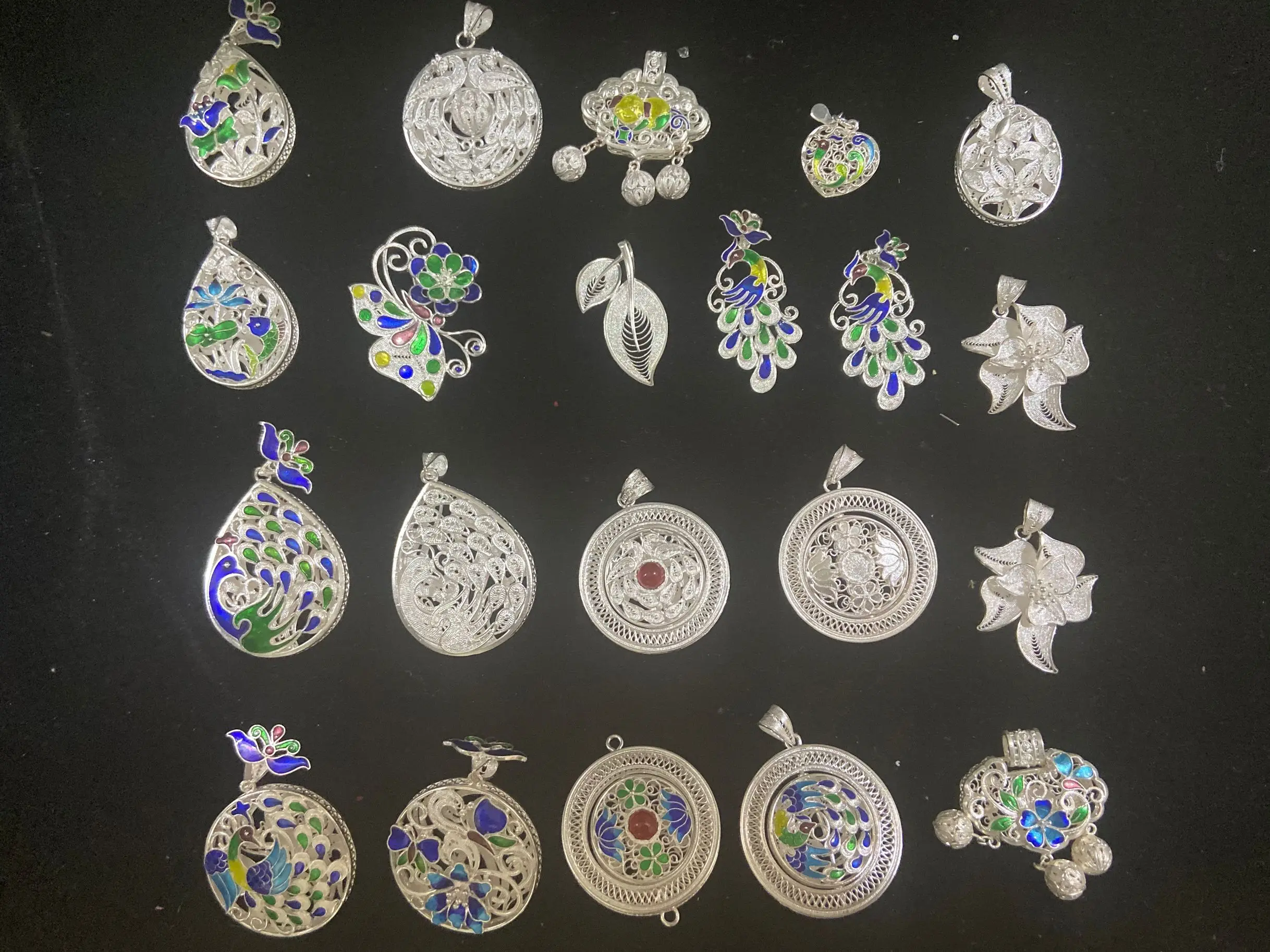 S999 pure real silver Chinese supplier miao ethnic  Silver jewelry Christmas gift customized  ornaments