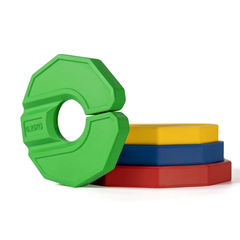 Rouser Fitness Durable Rubber Add On Change Plate Weight attached to dumbbell/kettlebell