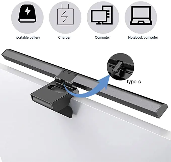 LED Screen Lamp Bar with Touch Control E-Reading Dimmable Computer Monitor Light No Glare for Desk/Office/Home/Gaming