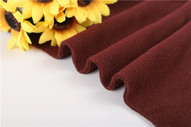 Double sides brushed polar fleece fabric for winter blankets