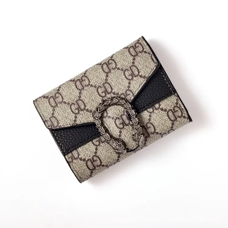 Лидер продаж Amazon продает новый роскошный модный женский брендовый дизайнерский однотонный корейский короткий кошелек из искусственной кожи