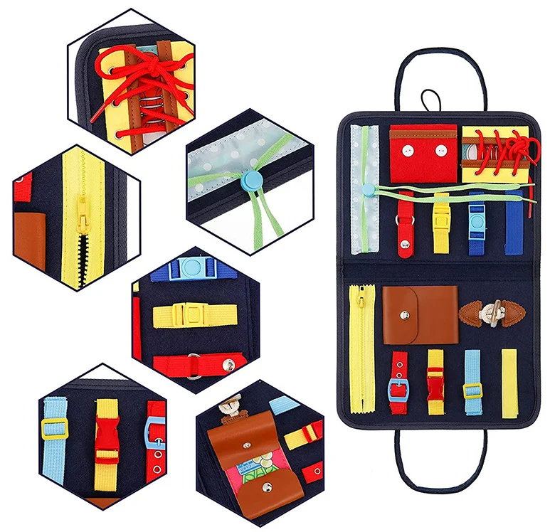 Premium Kids toys Montessori Educational toys Felt Fabric Educational Busy Board for Toddlers