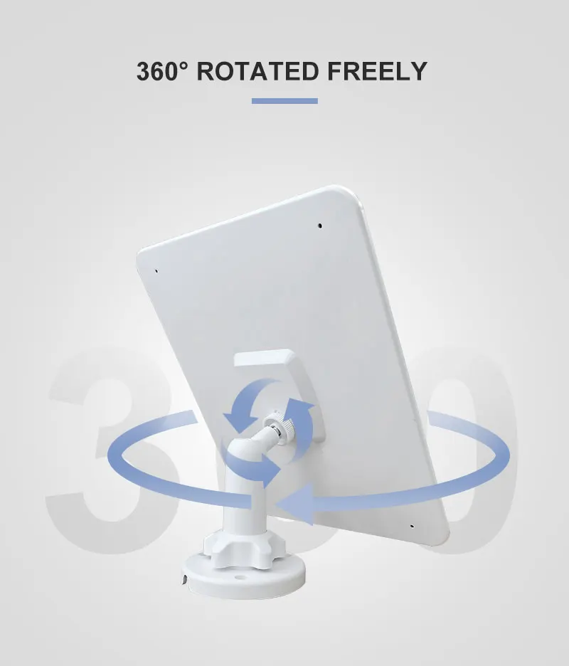 Efficient Solar Panel for Wireless Security Cameras - Easy Setup 6W USB/Type-C