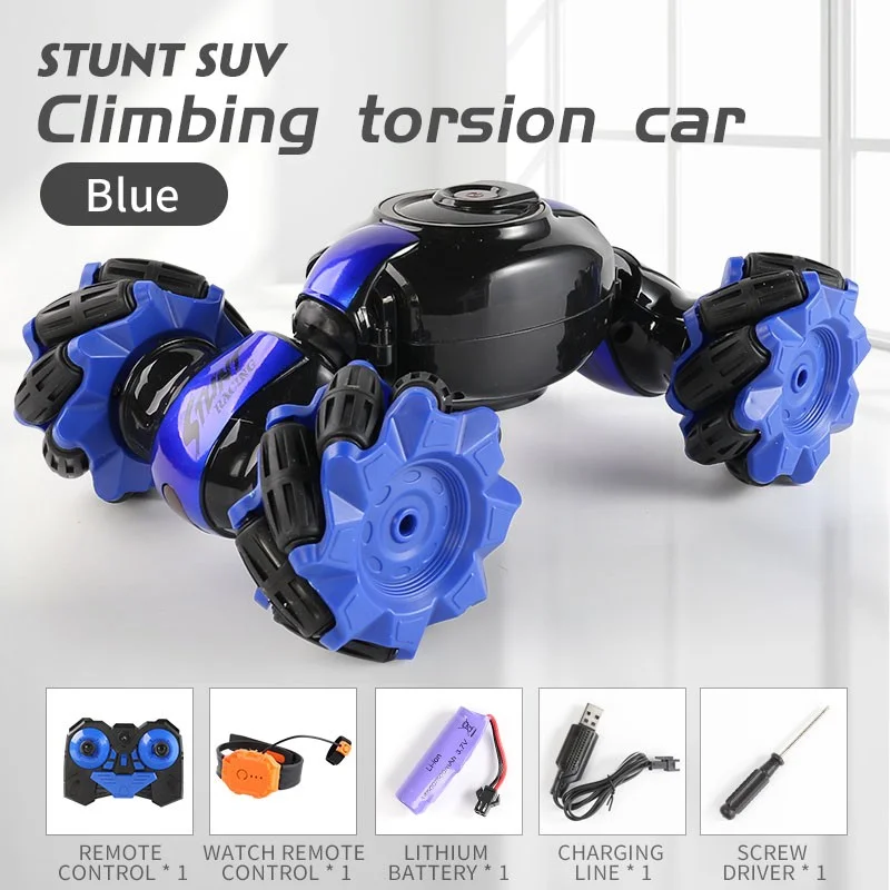 4WD Speed Remote Control rc Truck Toys Double Sided Twisting Stunt with Hand Gesture Wi-Fi Feature for Hobbyists