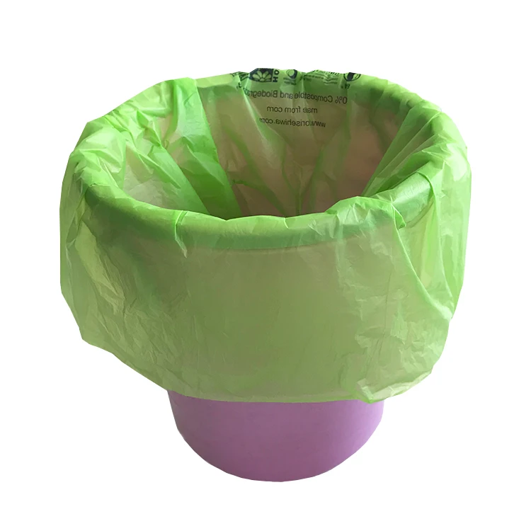 Factory-Produced Biodegradable Cornstarch Plastic Bags Friendly Packaging for Food Fruit Shopping Heat Seal Handle