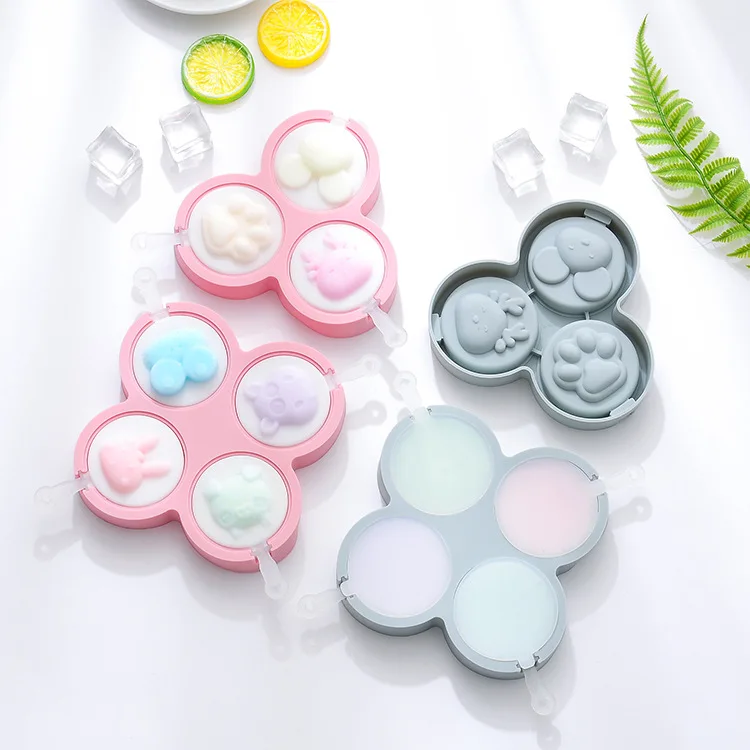 3d креативная красивая форма «сделай сам» для мороженого с крышкой, формы для льда, силиконовые формочки для льда