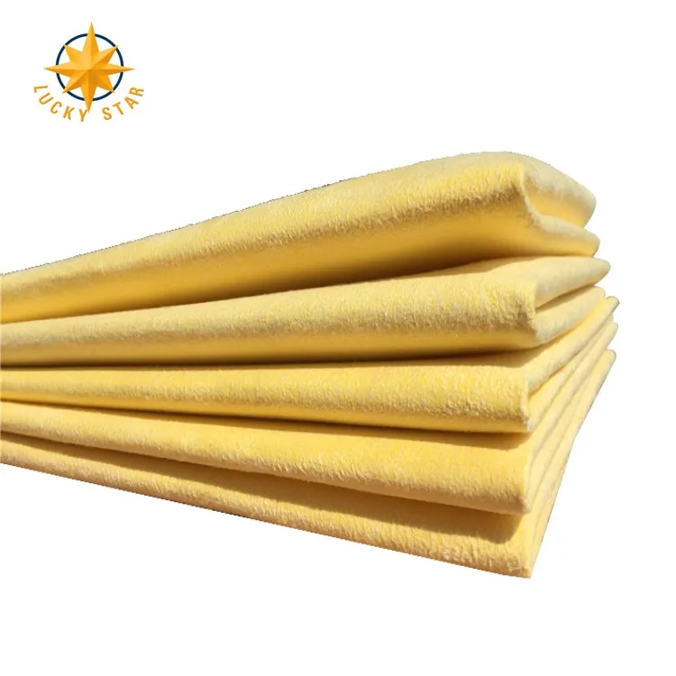 Custom sign wholesale Perforated chamois cloth Auto Polishing soft and durable Yellow/blue Cloth