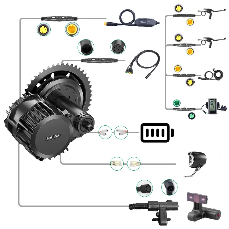 Mountain bike electric motor conversion kit, mid-drive motor kit 250W-750W