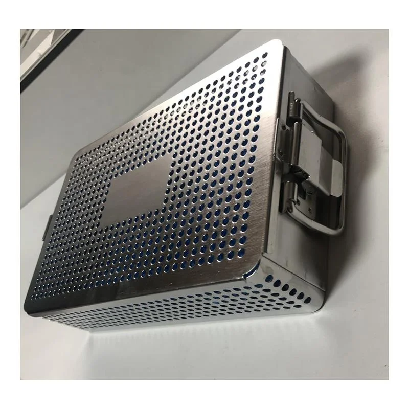 Customized surgical Instruments stainless steel sterilization container box autoclave sterilization tray