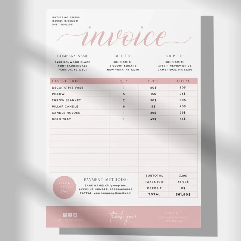 High Quality Customized Duplicate Carbonless Receipt Invoice Book Tax Invoice Book Printing 2/3/4Part Carbonless