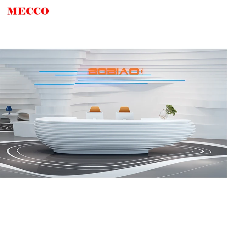 MECCO Modern White Front Counter fashional design reception table