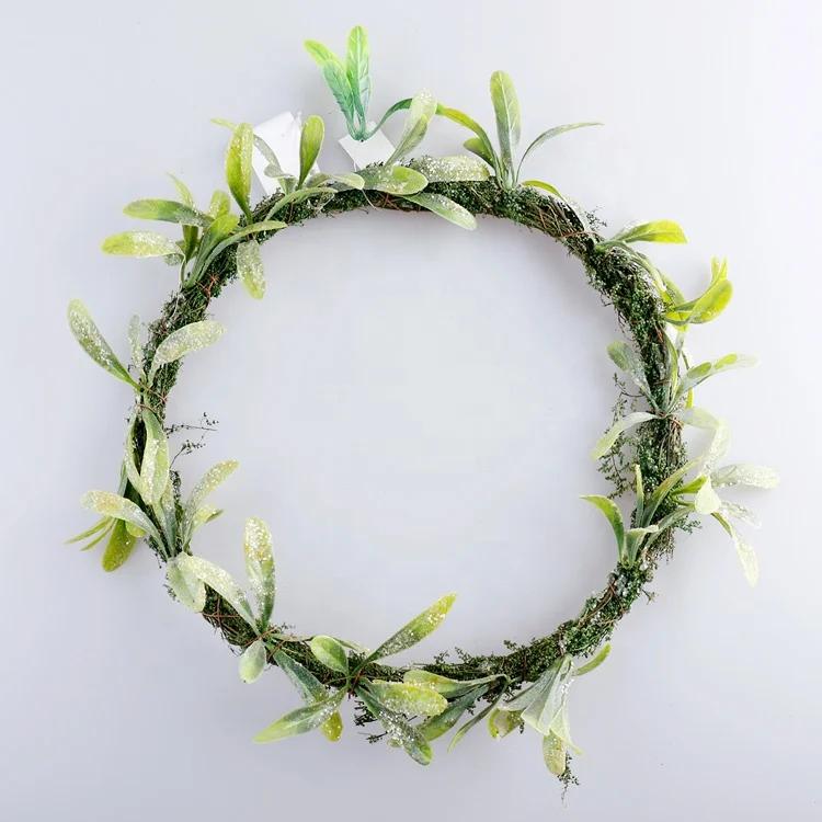 
Manufactory Wholesale Metal Wreath Flower Stand Wedding Green Wreaths for Home Decoration 
