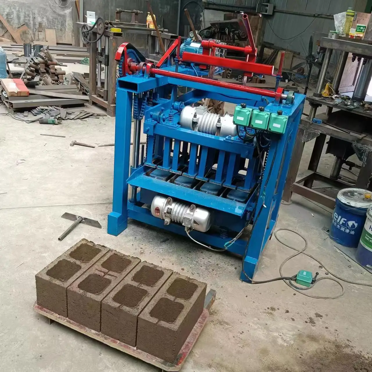 Paver Cement Block mould Hollow concrete brick making machine