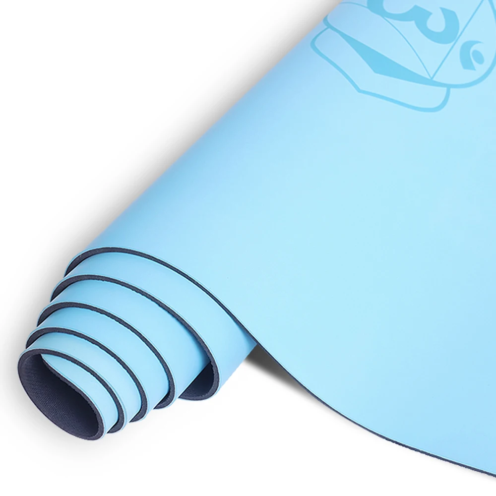 PU rubber yoga mat with alignment system, Warrior-like Grip, Non-slip, Eco-friendly
