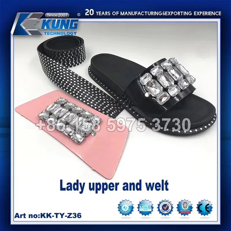 Высокое качество, ширина 4 мм, ПВХ прорезь для женских тапочек, материал обуви