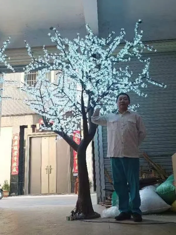 Outdoor Garden Wedding Street Christmas Holiday Decoration 10ft Artificial Led Cherry Blossom Tree Light