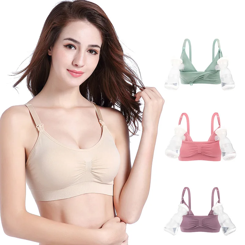 Plus Size Breastfeeding Baby and Hands Free Pumping Maternity Mum Nursing Bra Lan Bra Karny Wla Pump 1 - 99 pieces