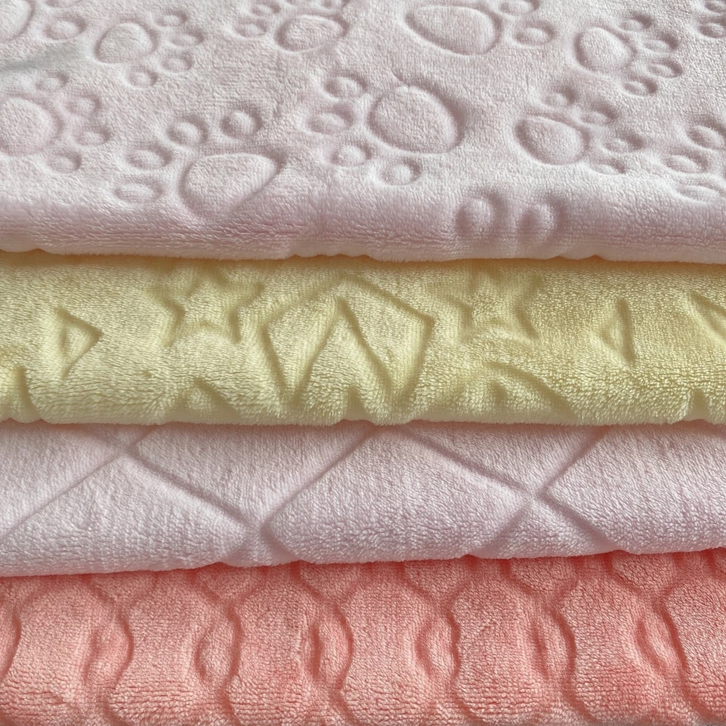 China Suppliers Throw Pajamas, Soft Fluffy Thickened 100 Polyester Single Side Coral Fleece Blanket Fleece Fabric/