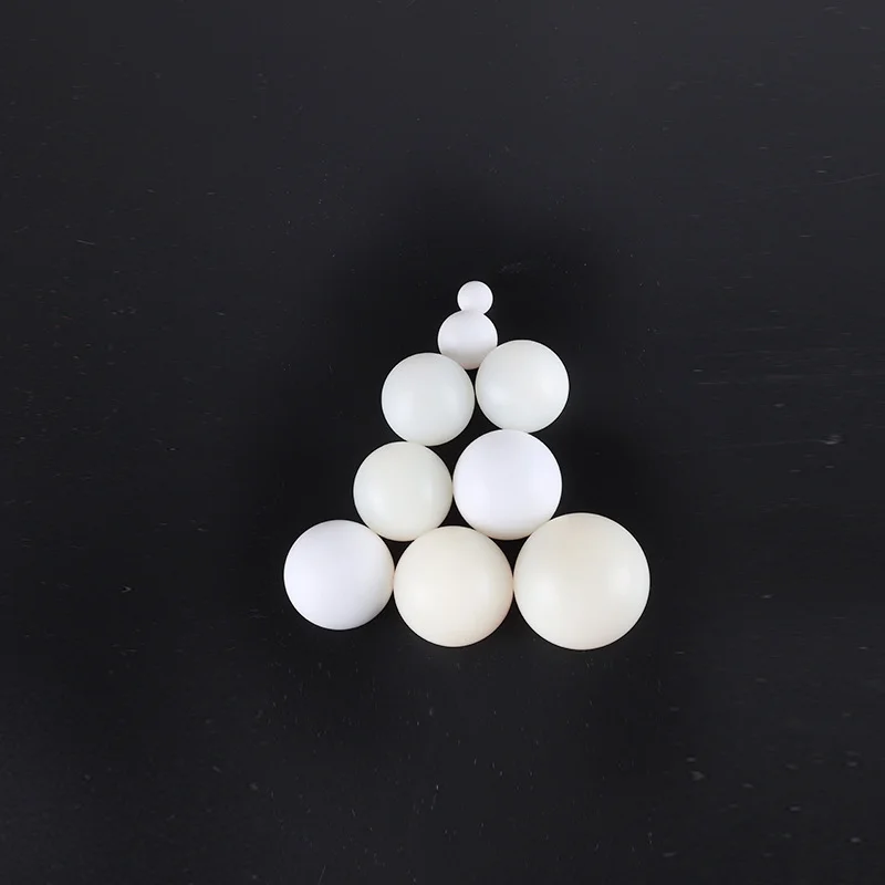 White plastic sealing ball, polytetrafluoroethylene material, solid polytetrafluoroethylene ball
