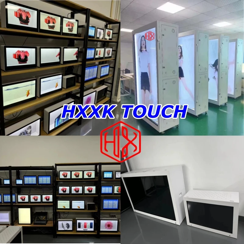 HXXK TOUCH  Customized sizes Interactive LED Display Showcase Indoor 3D Hologram Touch Screen Advertising for Education hospital