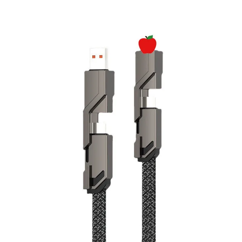 Многофункциональный 4 в 1 usb-кабель a + Тип c к освещению + Тип c кабели передачи данных pd кабель для быстрой зарядки Тип c освещение для android ios