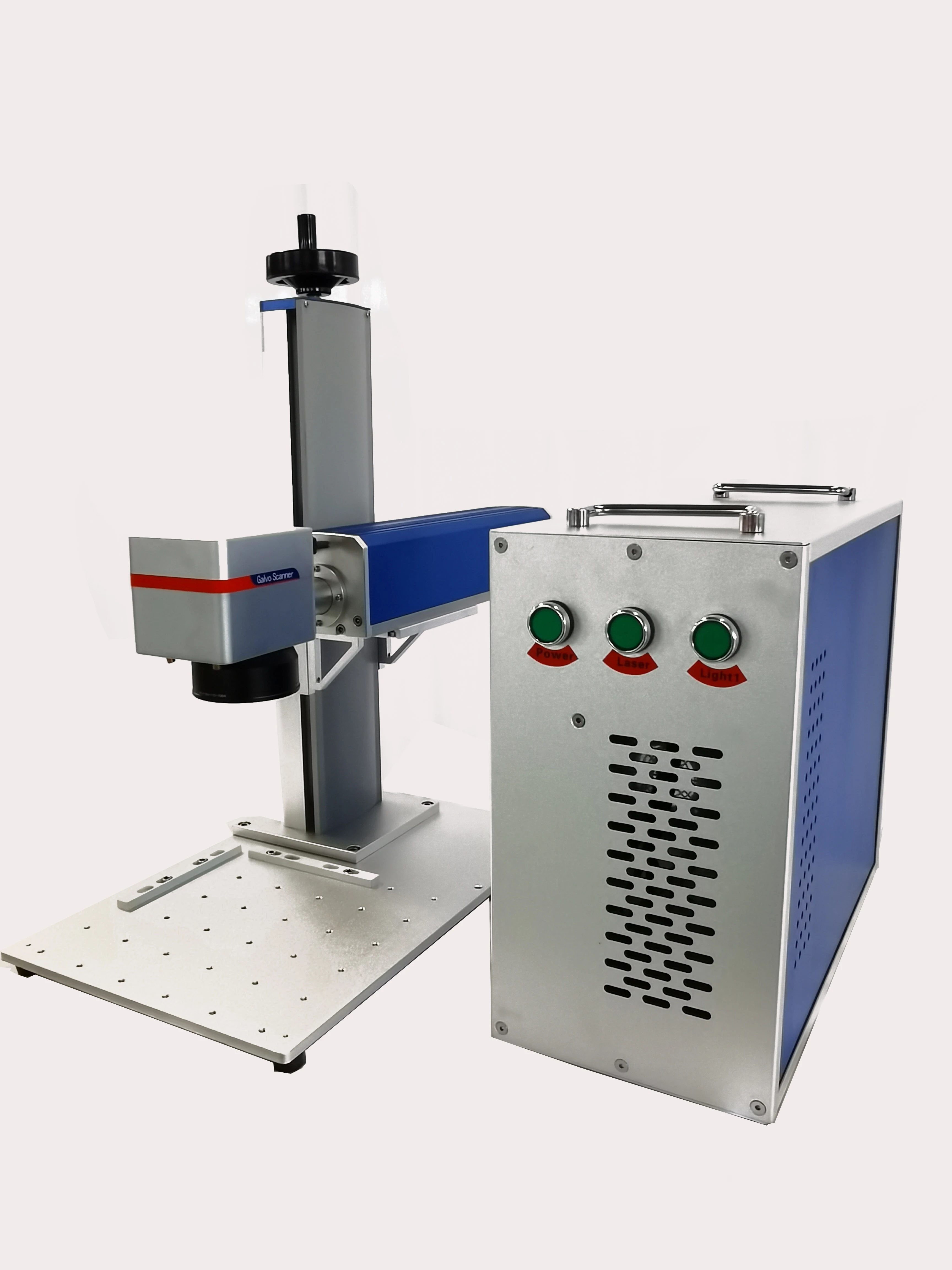 20w 30w 50w 100w split shape fiber laser marking machine work on metal material