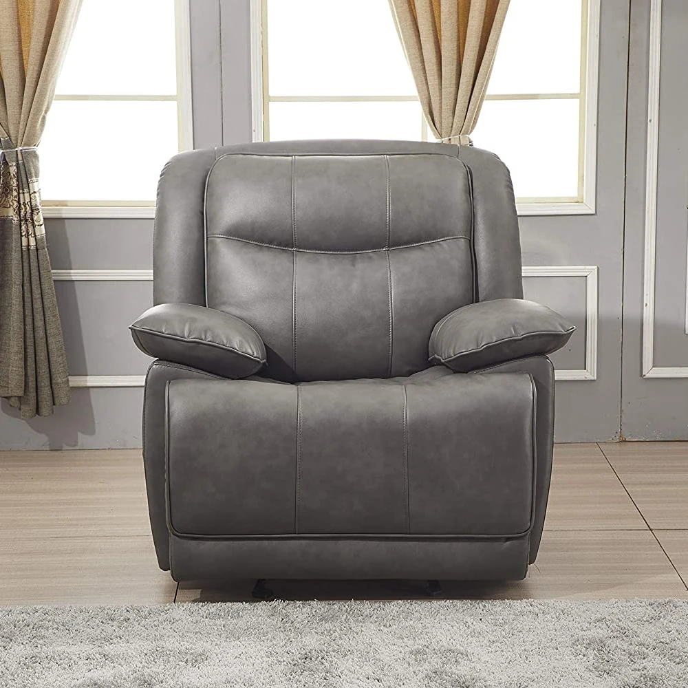 Sans Modern 3 2 1 Glider Manual Pu Leather Reclinable Sofa For Living Room