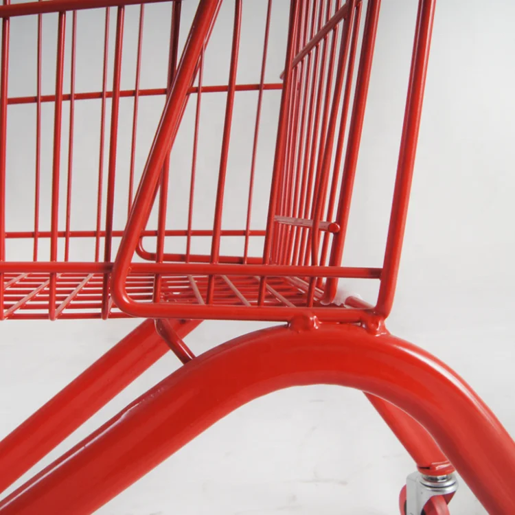 Cheap portable small cute supermarket grocery metal children toy shopping trolley for sale