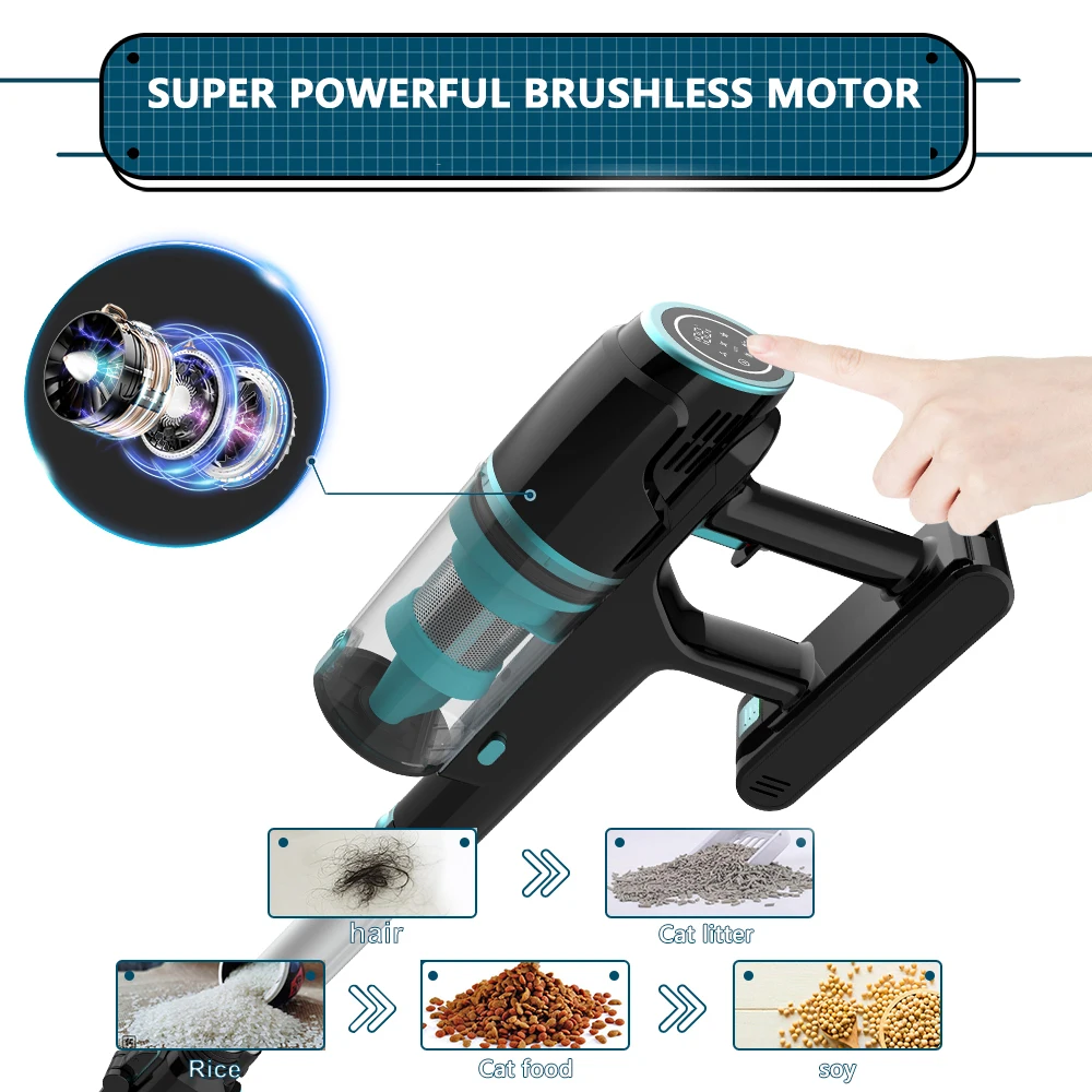 500W new Strong Suction Portable Wireless Handheld finest best cordless vacuum cleaner