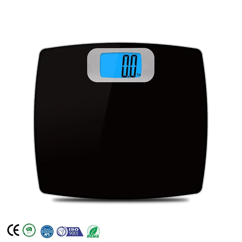 Весы с цифровым экраном и стеклянной платформой, 6 мм, 200 кг