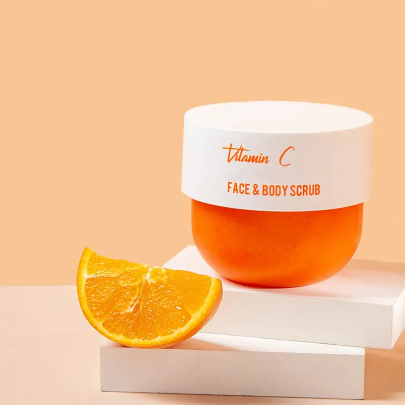 8oz orange hair mask jar 250g cosmetic body butter scrubs packing container 200g bath salt beauty cream jar