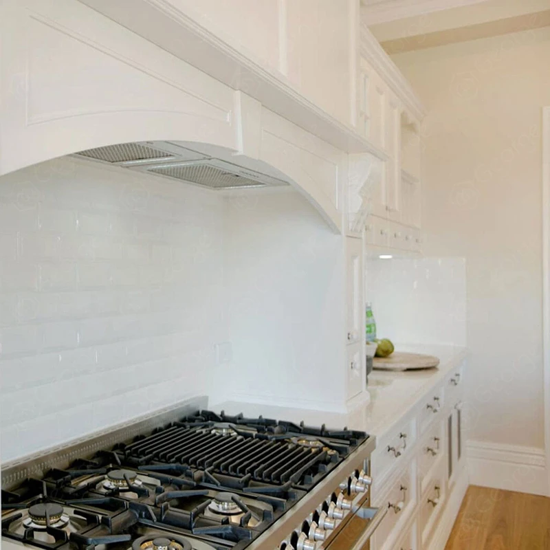 Modern design modular high gloss red kitchen cabinet for small kitchens in prefab house