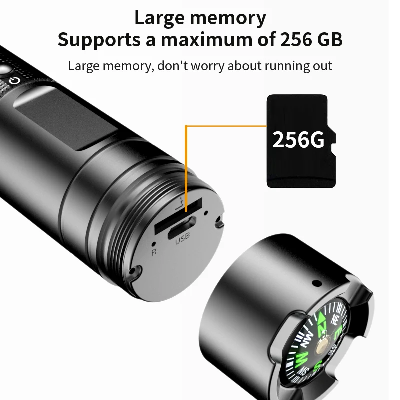 1800W Photo Video Flashlight Recorder Outdoor Adventure LED Light Waterproof Sports Camera