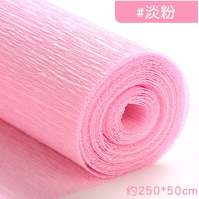 Color thickened wrinkle paper Handmade bouquet material Carnations edged paper Pleated paper hand kneaded