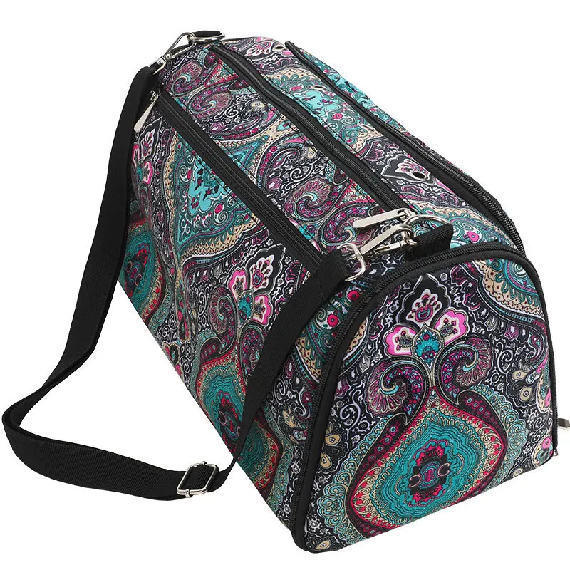 Hand Woven Crochet yarn Flower graphical needle thread Long form Handbag Sewing tool Bag knitted yarn hook thread storage bag