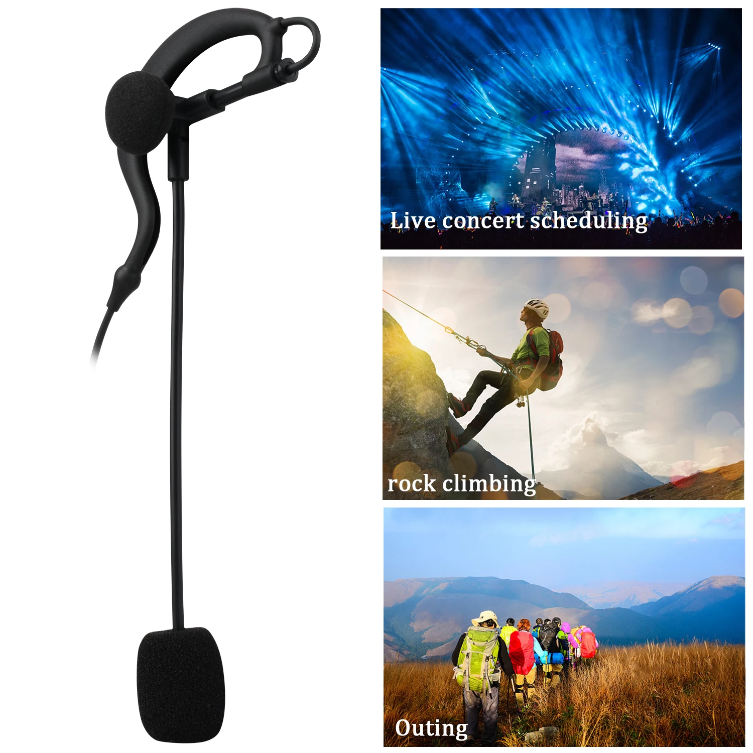 FODSPORTS V6 V4  Football Referee wireless intercom ear-hook earphone waterproof