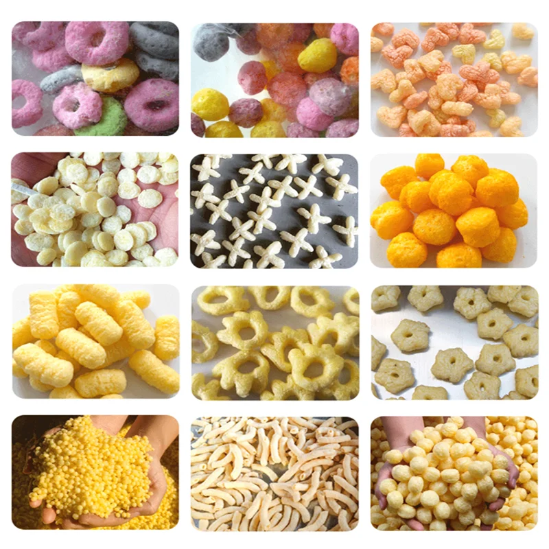 Food Factory Corn Puff Snack Food Machines Corn Extruder Grain Product Making Machines