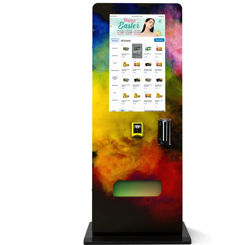 Zhongda Free Stand Cashless Payment  ID Age Verification Small Item Vending Machine