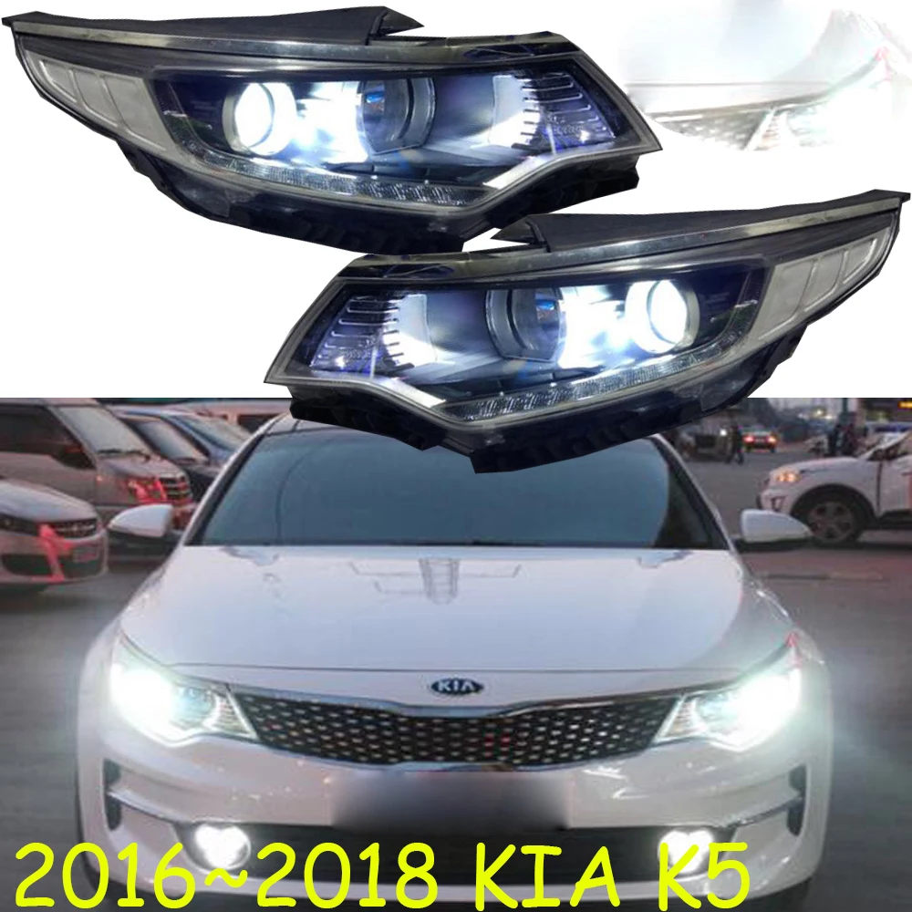 1 шт. передний бампер автомобиля фары для 2015 ~ 2016y KIA K5 Оптима лампы, галогенные лампы основного автомобильные аксессуары для KIA K5 дневной свет