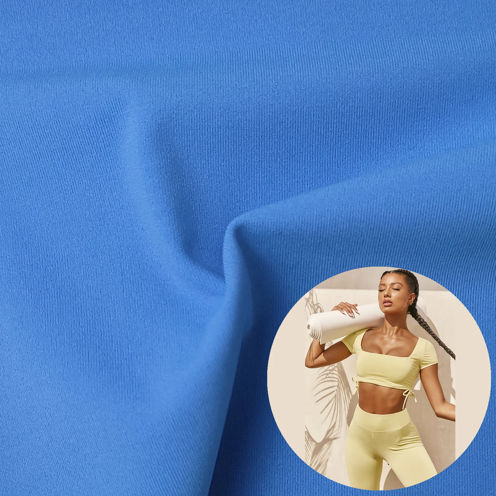 
wholesale Hot Sale Sustainable sportwear Yoga pants Double-face Knitted Yarn Interlock Nylon Spandex Fabric 