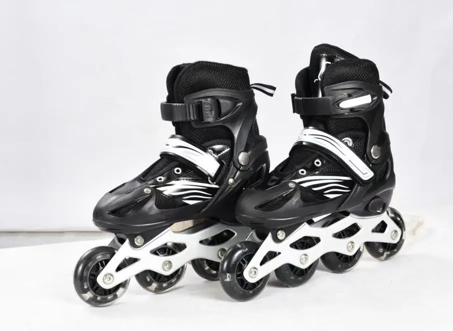 YIZHI Professional Adjustable Skate Shoes Roller Skates 4 Wheel Inline Speed Skates Shoes For Adults Kids