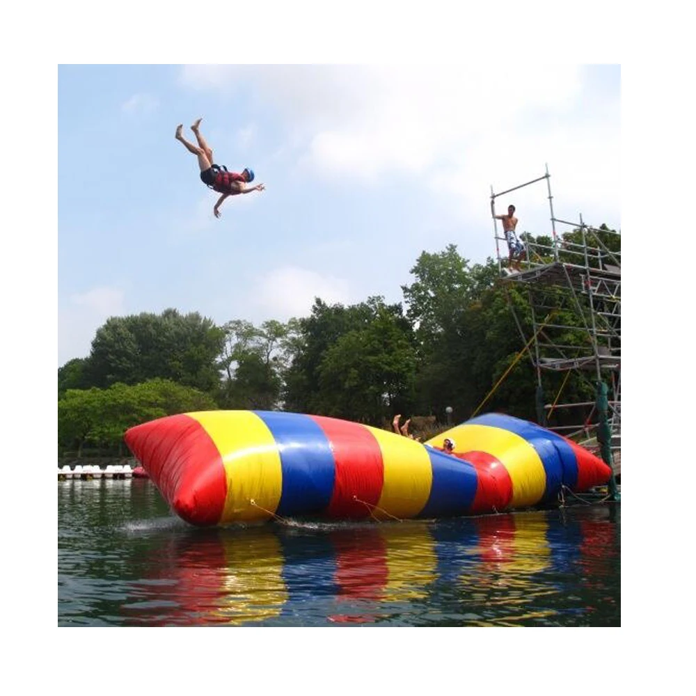 Giant Human Water Catapult Inflatable Jump Trampoline Pillow Water Blob Jumping Pad Aqua Lunch inflatable Water Blob For Sale