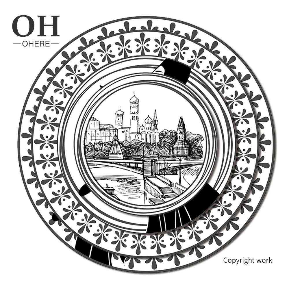 Wholesale Romantic French Style Bone China Plates Sets Restaurant Wedding Dinner Plate