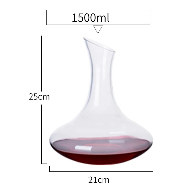 1200ml Hand Blown Lead Free Crystaldecanters Wine Glass Bottle Carafe Oblique Decantador Red Wine Decanter  for Wedding Gifts