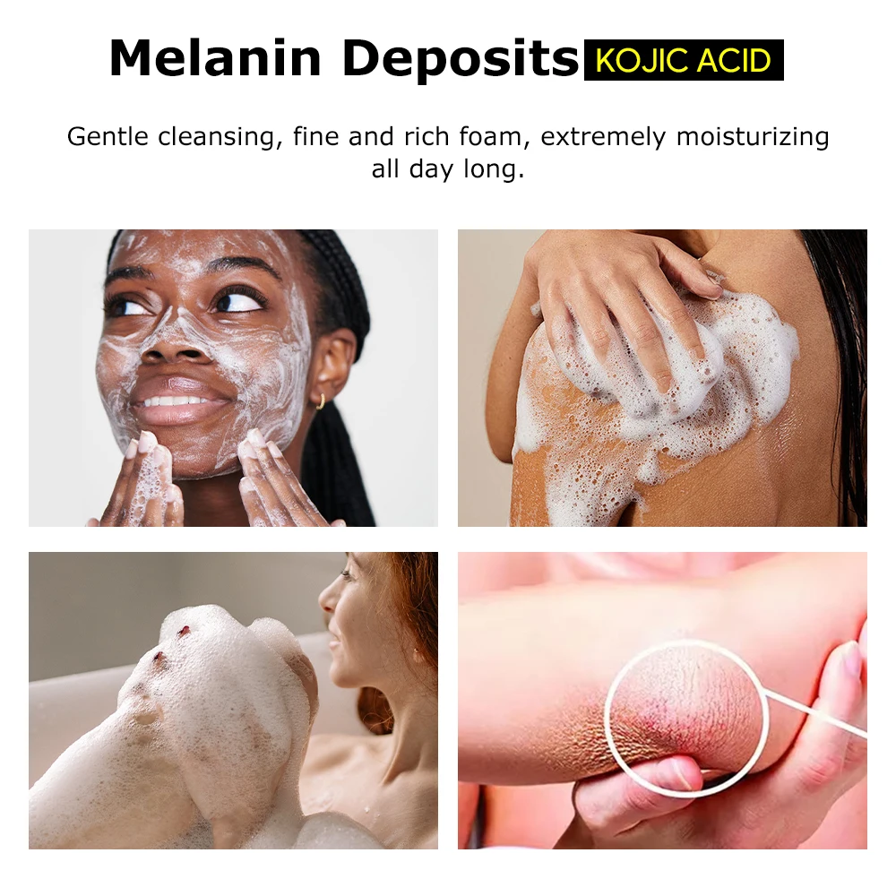 Honey Kojic Acid Black Women Brightening Face Lightening Acne Treatment Papaya Soap