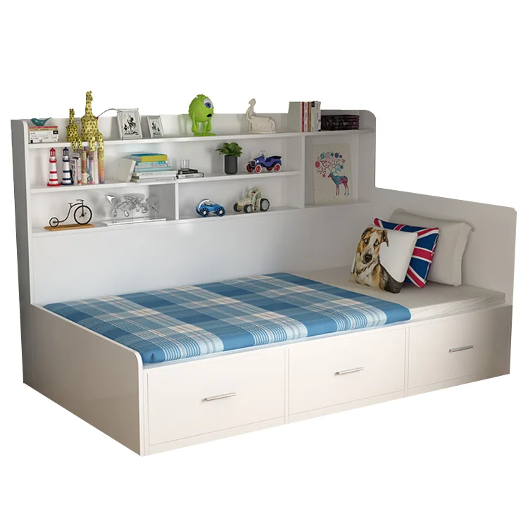 
Wall bed modern wooden furnitures house sofa children bed with bookshelf 