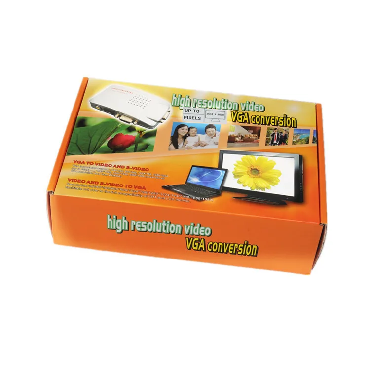 New Design VGA to AV video converter supports HD computer to TV VGA to BNC converter box PC to TV