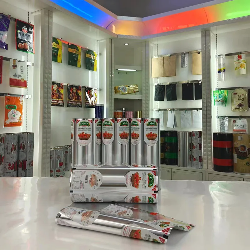 Custom Print Roll Film With Logo Food Packaging Plastic Aluminum Foil Laminated Roll Film