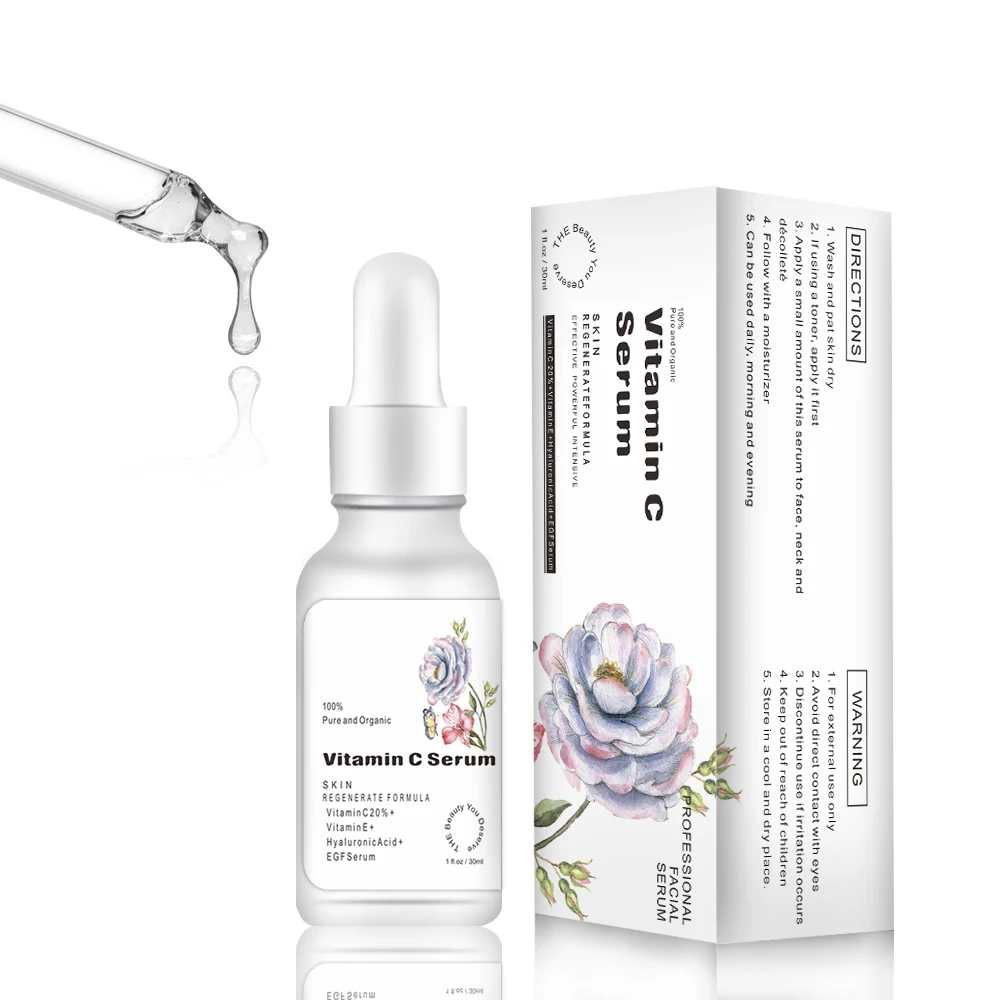 Factory Price whiting serum vitamin c Hyaluronic Acid Vitamin C Serum