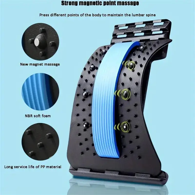 YETFUL Spine Board Lumbar Stretcher Adjustable Lumbar Cracker Board Back Massager for Scoliosis